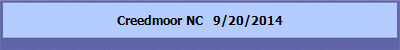 Creedmoor NC 9/20/2014